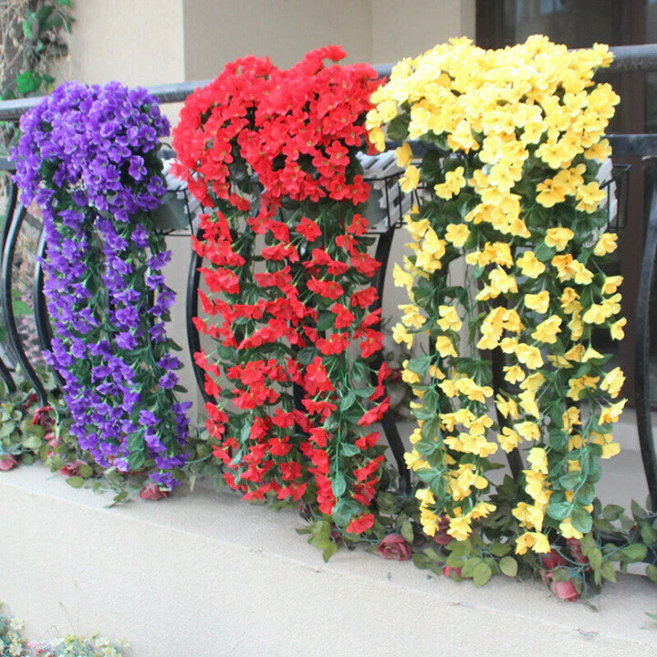 Vivid Artificial Hanging Orchid Bunch - Image 11