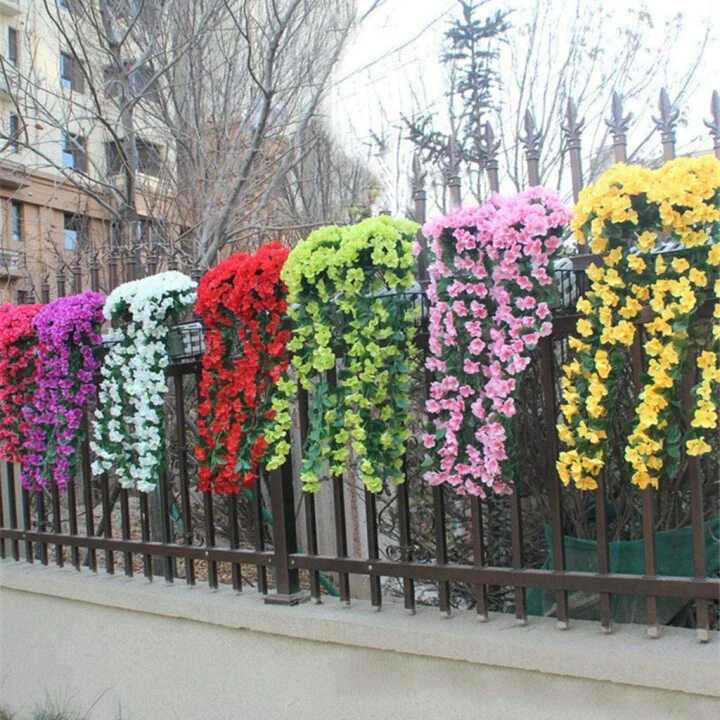 Vivid Artificial Hanging Orchid Bunch - Image 7