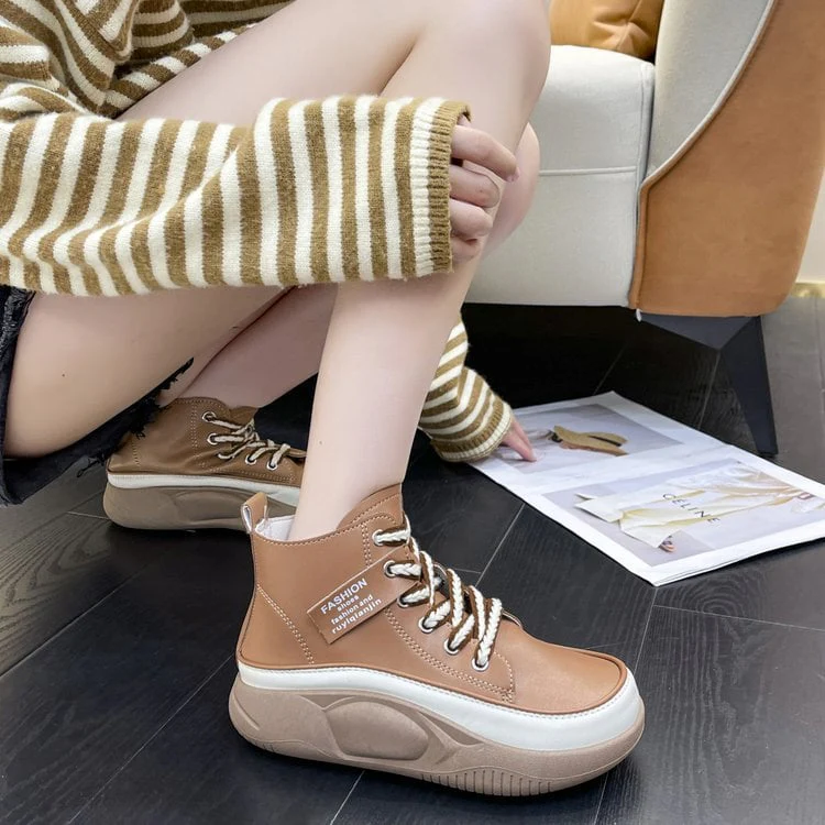Women's High Top Thick Sole Martin Boots - Image 2