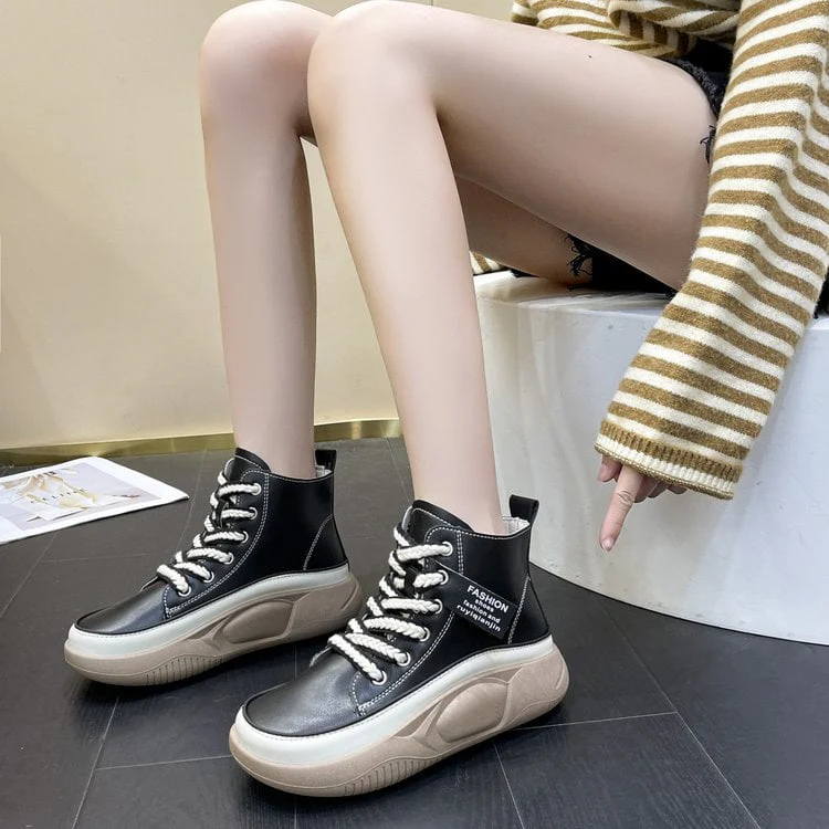 Women's High Top Thick Sole Martin Boots - Image 5