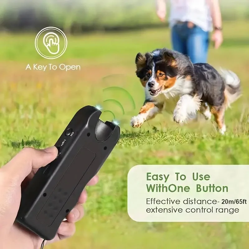 Handheld Bark Control Luminous Ultrasonic Dog Repeller - Image 3