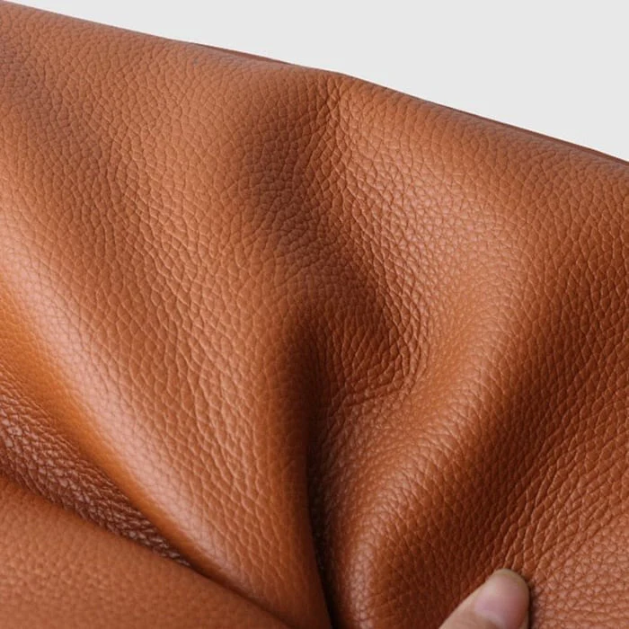 Solid color genuine leather shoulder bag - Image 3