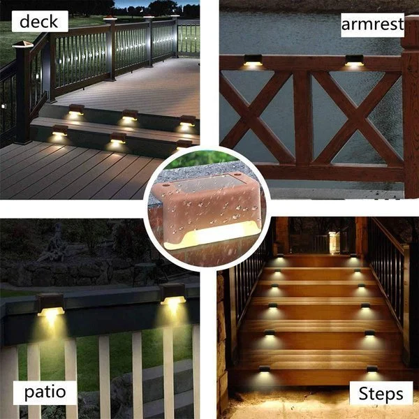LED Solar Lamp Path Staircase Outdoor Waterproof Wall Light-BUY MORE SAVE MORE - Image 12