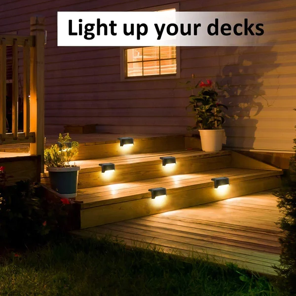 LED Solar Lamp Path Staircase Outdoor Waterproof Wall Light-BUY MORE SAVE MORE - Image 2