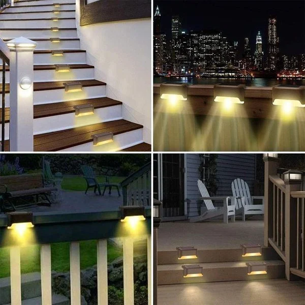LED Solar Lamp Path Staircase Outdoor Waterproof Wall Light-BUY MORE SAVE MORE - Image 3