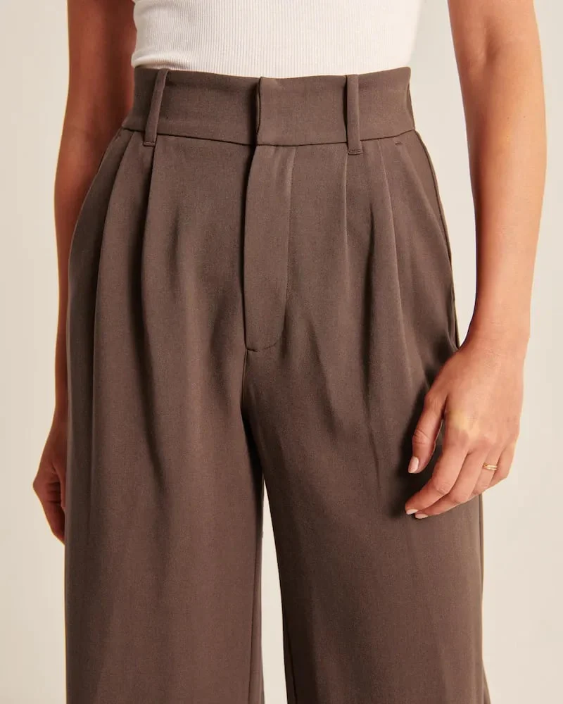Lightweight Tailored Wide Leg Pants - Image 14