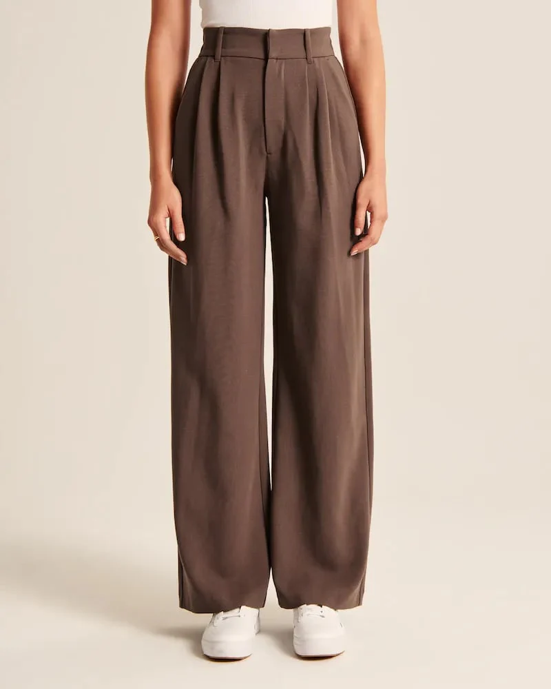 Lightweight Tailored Wide Leg Pants - Image 15