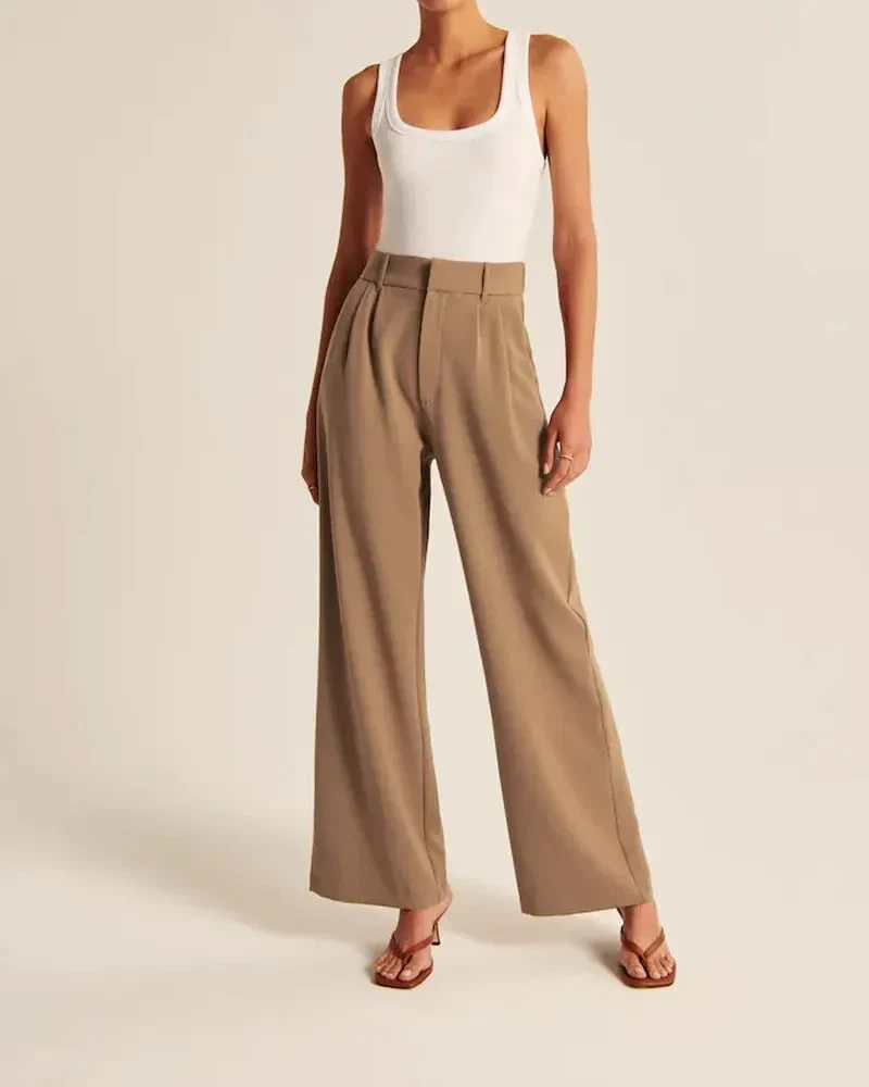 Lightweight Tailored Wide Leg Pants - Image 18
