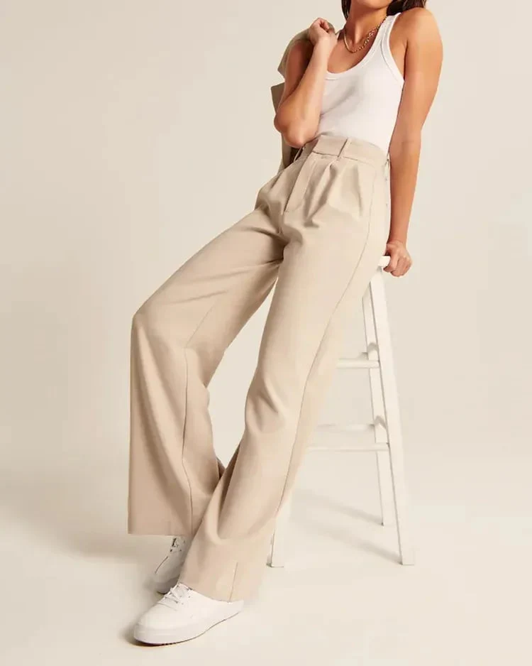 Lightweight Tailored Wide Leg Pants - Image 22