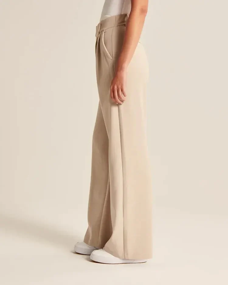 Lightweight Tailored Wide Leg Pants - Image 24