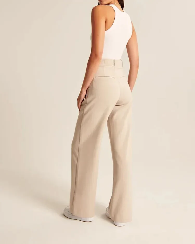 Lightweight Tailored Wide Leg Pants - Image 25