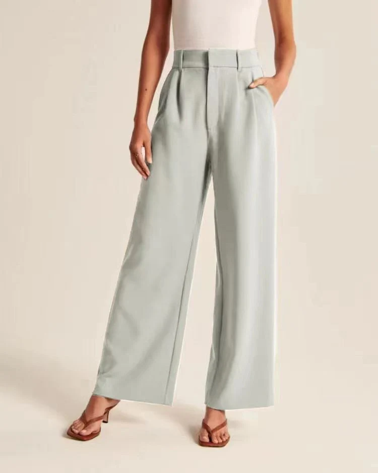 Lightweight Tailored Wide Leg Pants - Image 27