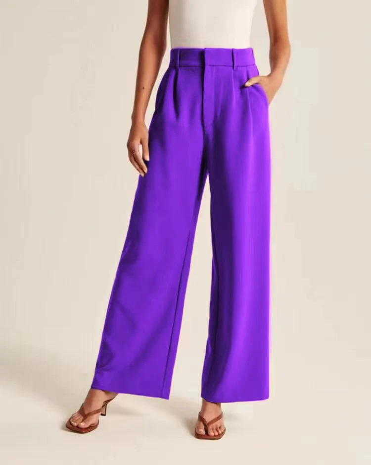Lightweight Tailored Wide Leg Pants - Image 29