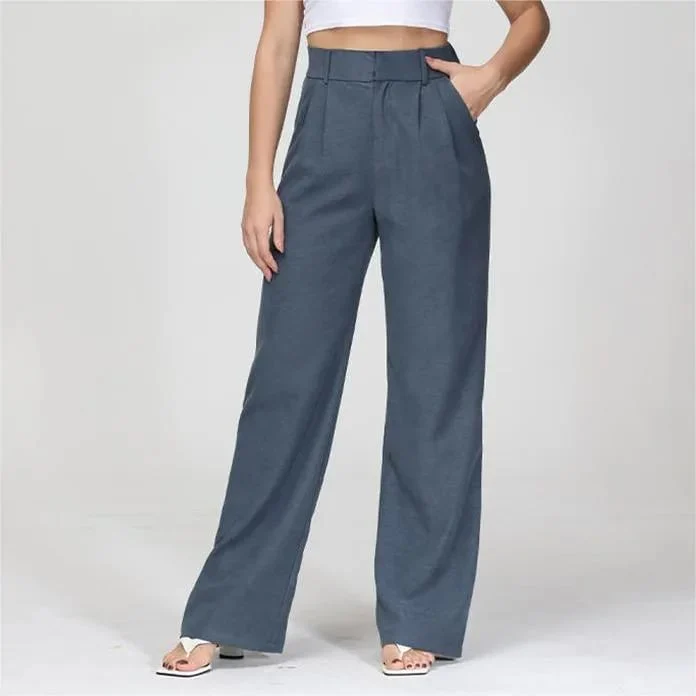 Lightweight Tailored Wide Leg Pants - Image 3