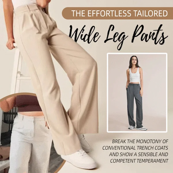 Lightweight Tailored Wide Leg Pants - Image 5