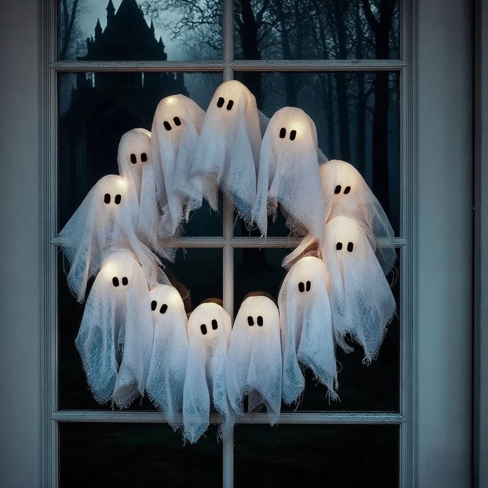 💥Lit Ghosts Wreath - Image 5