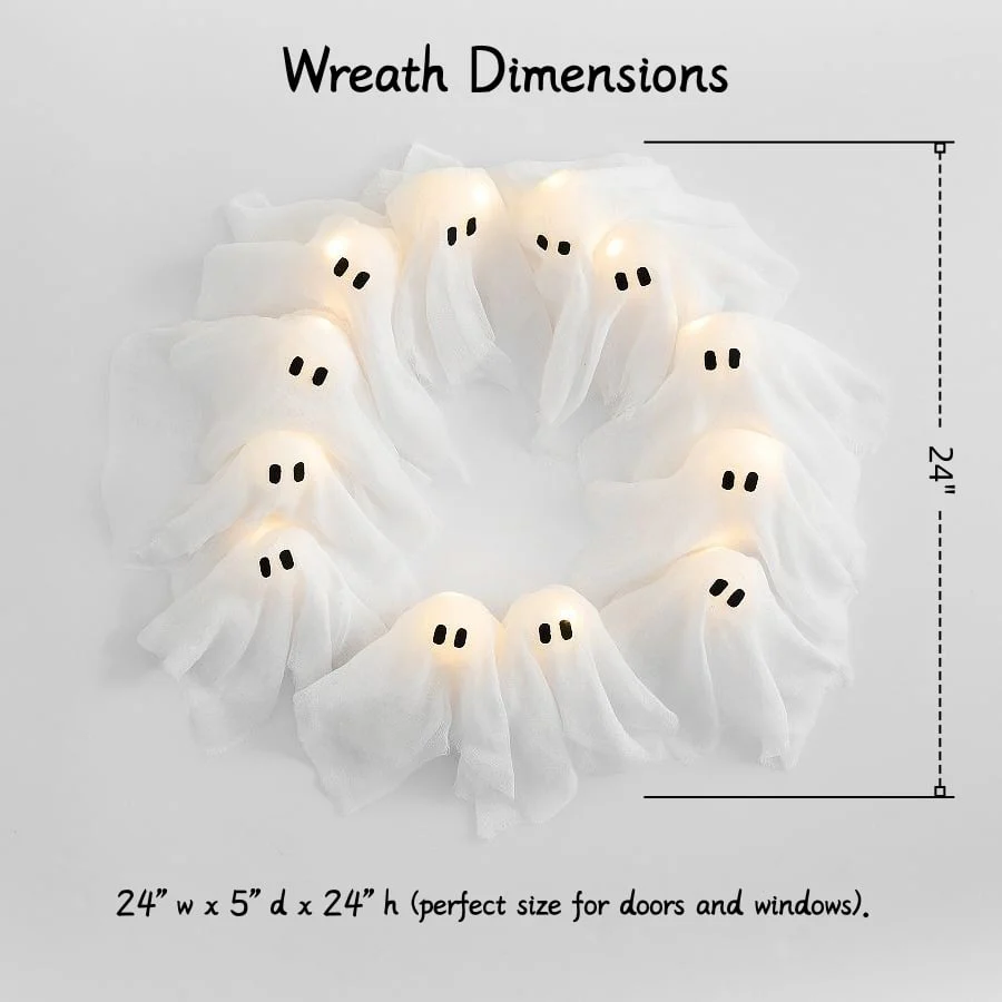 💥Lit Ghosts Wreath - Image 6