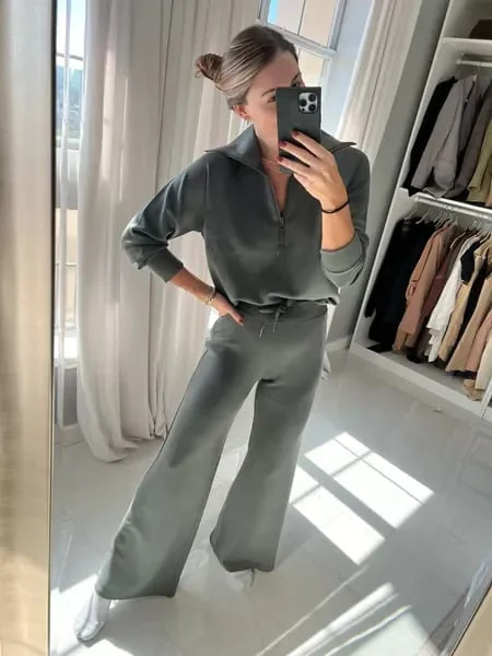 Long Sleeve Wide Leg Jumpsuit - Image 23