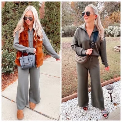 Long Sleeve Wide Leg Jumpsuit - Image 24