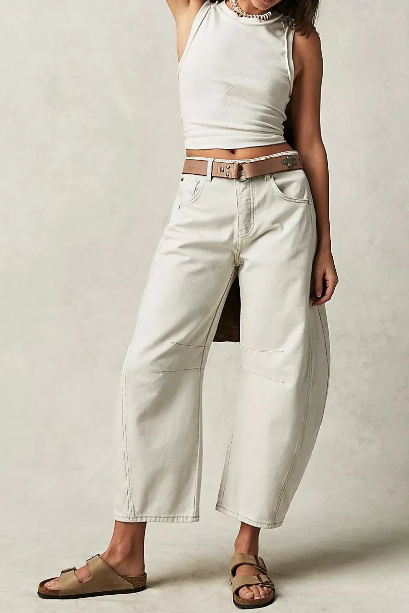 Casual And Trendy Mid-Rise Tube Jeans - Image 15
