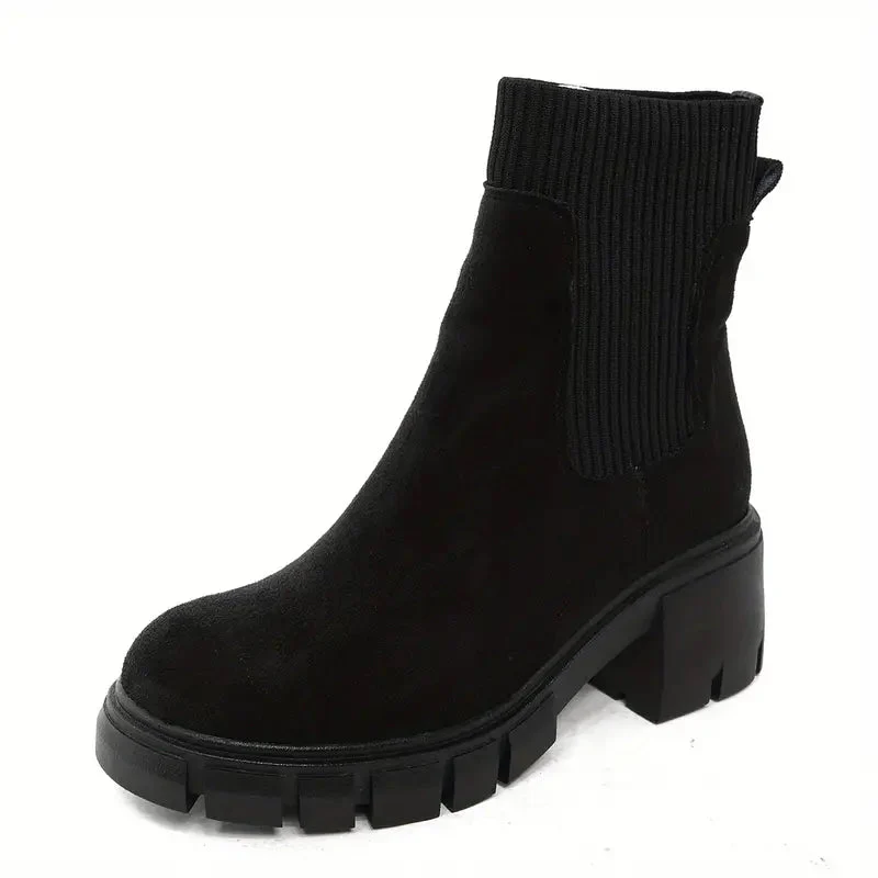 New Autumn And Winter Suede Boots - Image 11