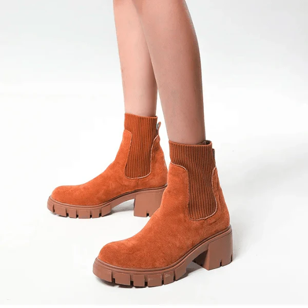 New Autumn And Winter Suede Boots - Image 14