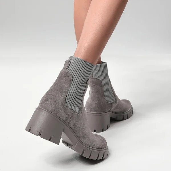 New Autumn And Winter Suede Boots - Image 4