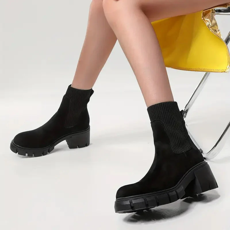 New Autumn And Winter Suede Boots - Image 9