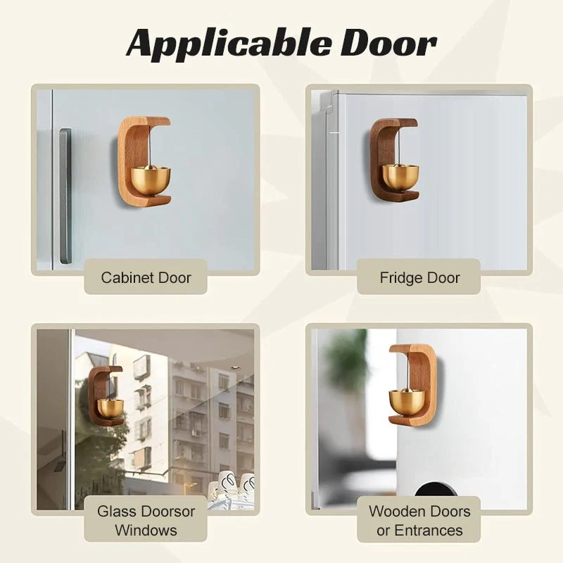 Magnetic Wooden Wind Chime Doorbell Decoration - Image 4
