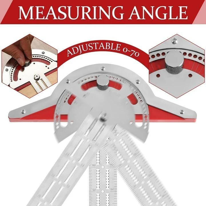 Ultra Precision Marking Ruler Square T Type Woodworking Scriber Measuring Tool - Image 3