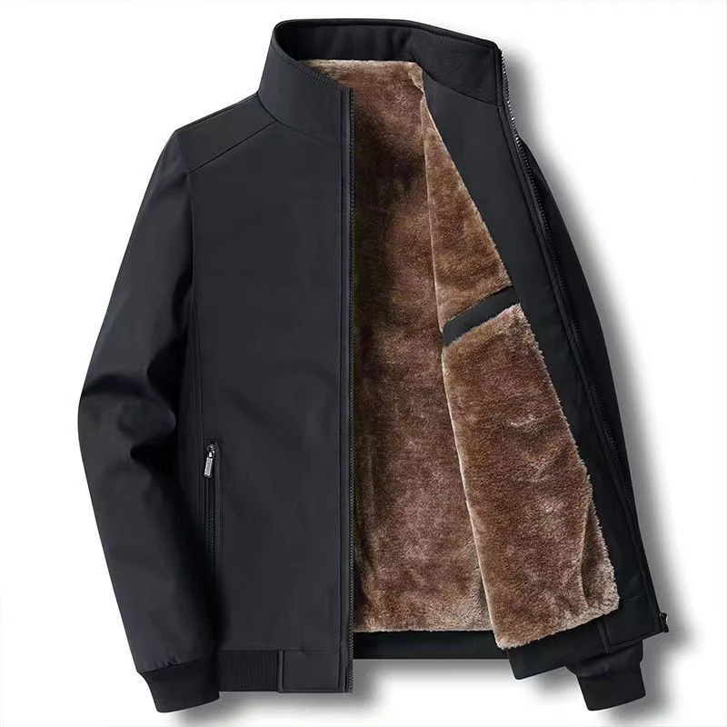 Men's Solid Color Zip Up Warm Jacket -💪Anti-wrinkle, windproof, rainproof and snowproof! - Image 12