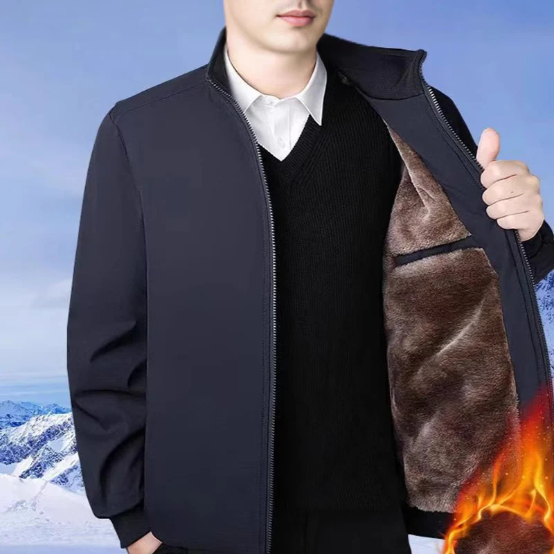 Men's Solid Color Zip Up Warm Jacket -💪Anti-wrinkle, windproof, rainproof and snowproof! - Image 14