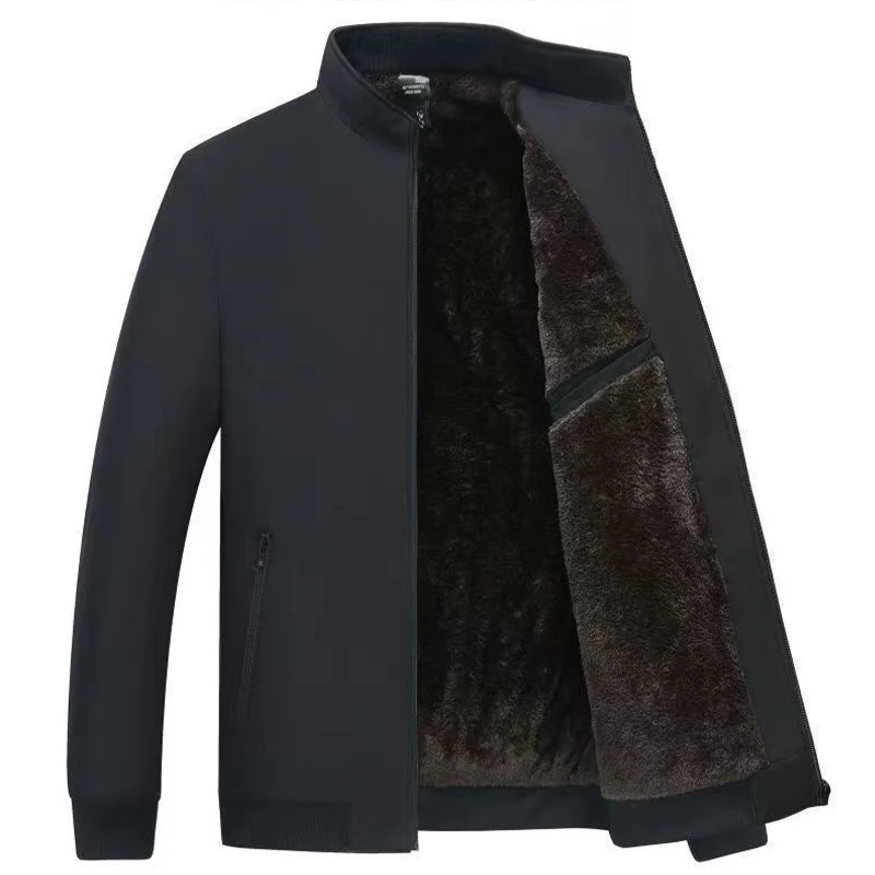 Men's Solid Color Zip Up Warm Jacket -💪Anti-wrinkle, windproof, rainproof and snowproof! - Image 4