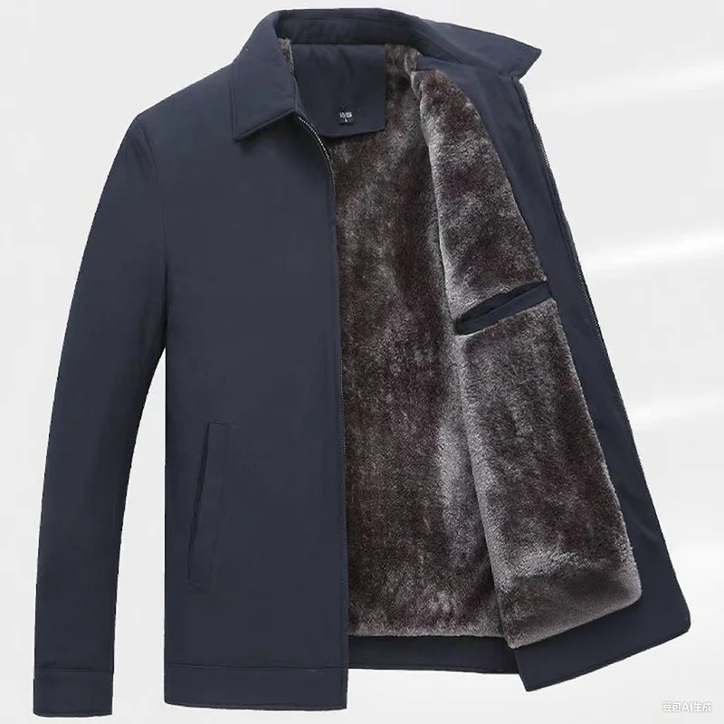 Men's Solid Color Zip Up Warm Jacket -💪Anti-wrinkle, windproof, rainproof and snowproof! - Image 8