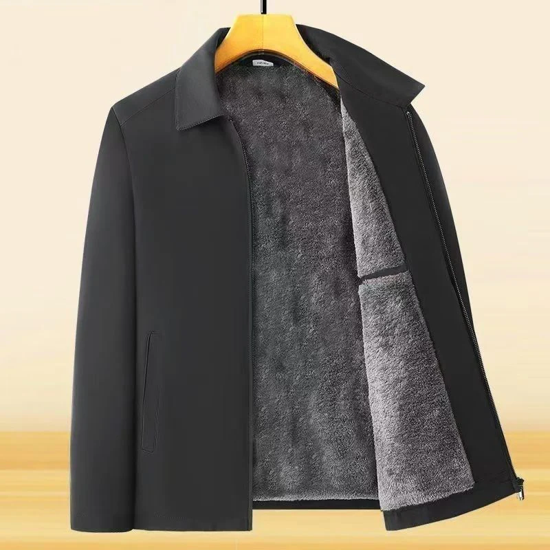 Men's Solid Color Zip Up Warm Jacket -💪Anti-wrinkle, windproof, rainproof and snowproof! - Image 9