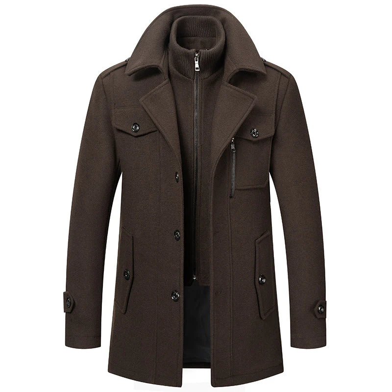 Men's Business Tweed Coat - Image 12