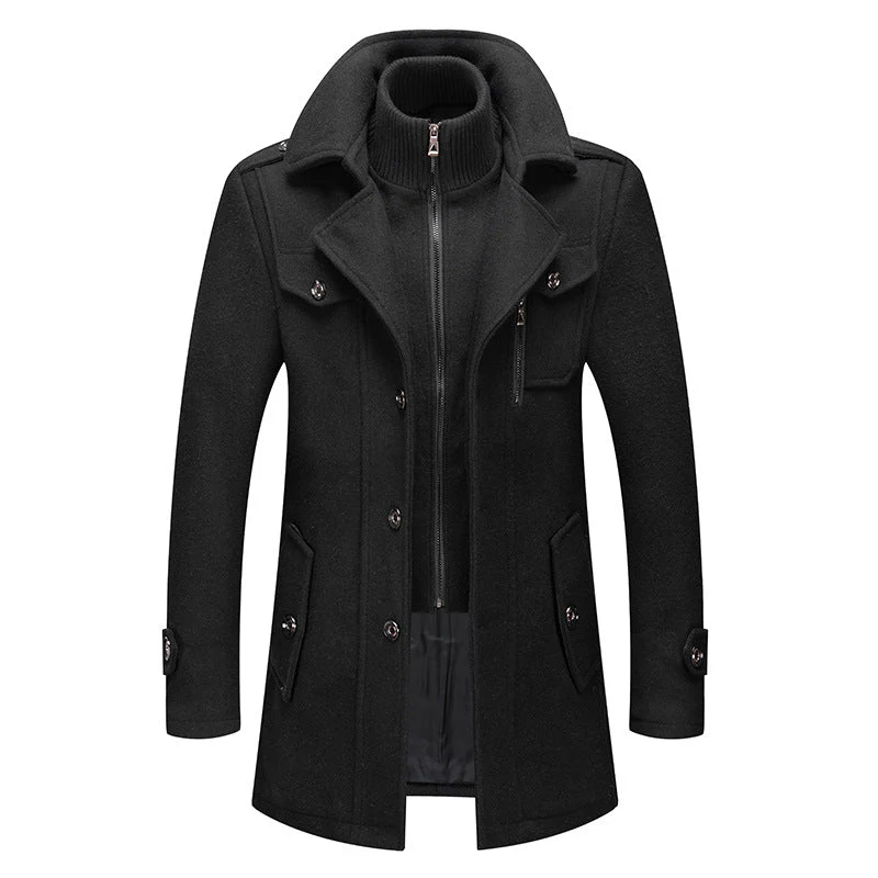Men's Business Tweed Coat - Image 14