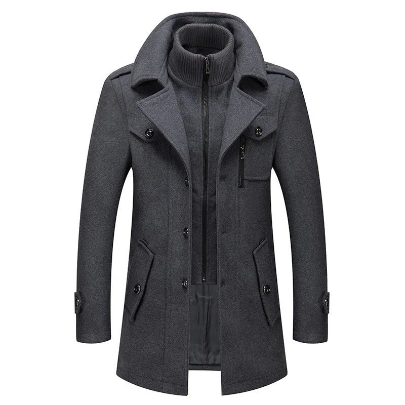 Men's Business Tweed Coat - Image 16