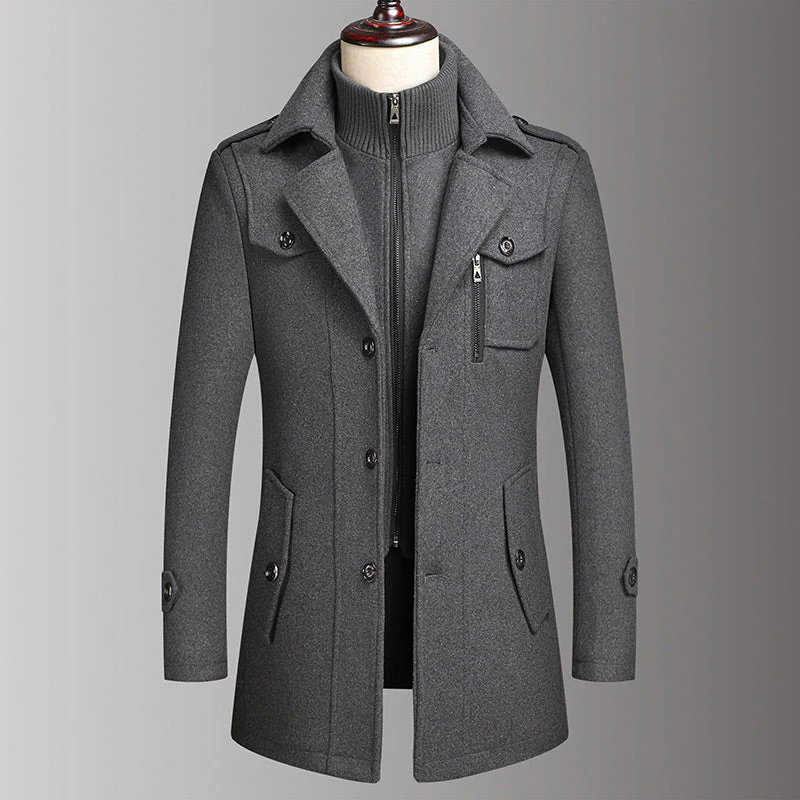 Men's Business Tweed Coat - Image 6