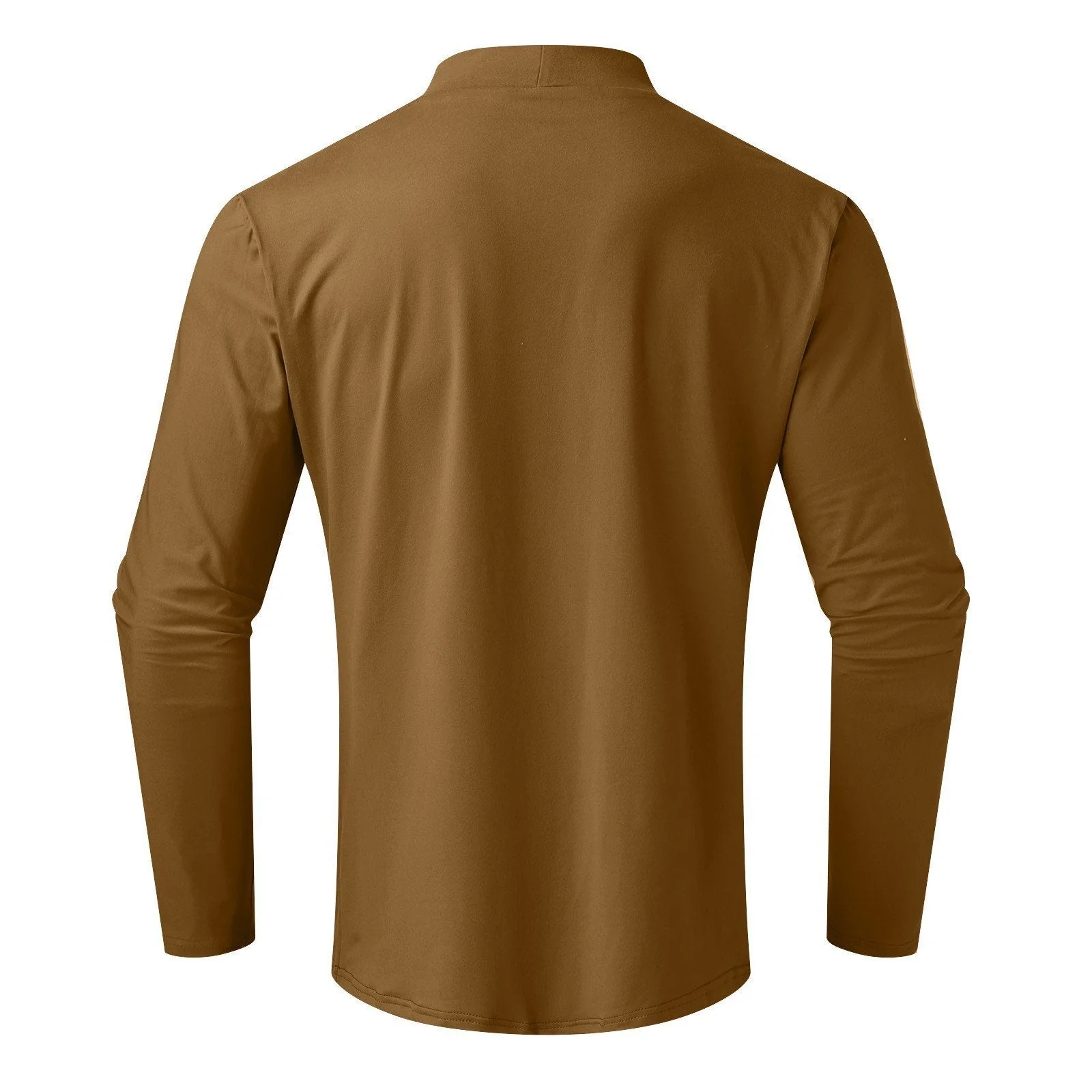 Mens High Neck Slim Fit Long Sleeve T-shirt - Image 9