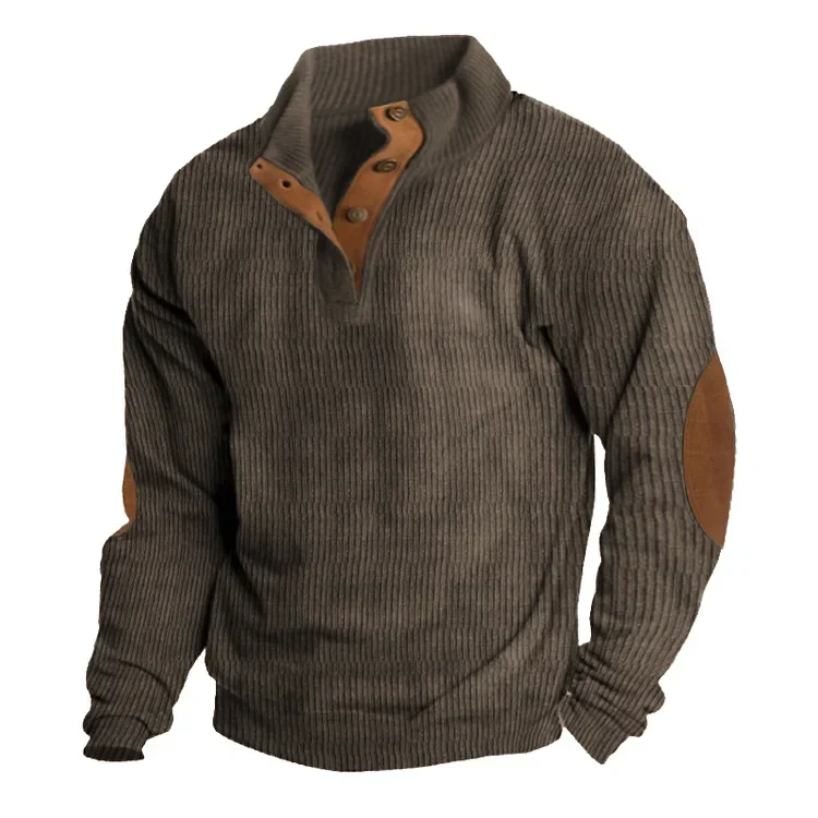 Men's Outdoor Casual Stand Collar Long Sleeve Sweatshirt - Image 4