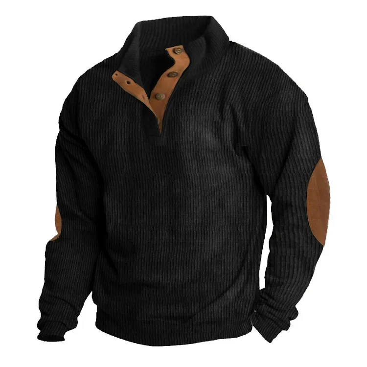 Men's Outdoor Casual Stand Collar Long Sleeve Sweatshirt - Image 5