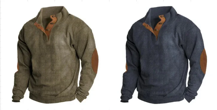 Men's Outdoor Casual Stand Collar Long Sleeve Sweatshirt - Image 6