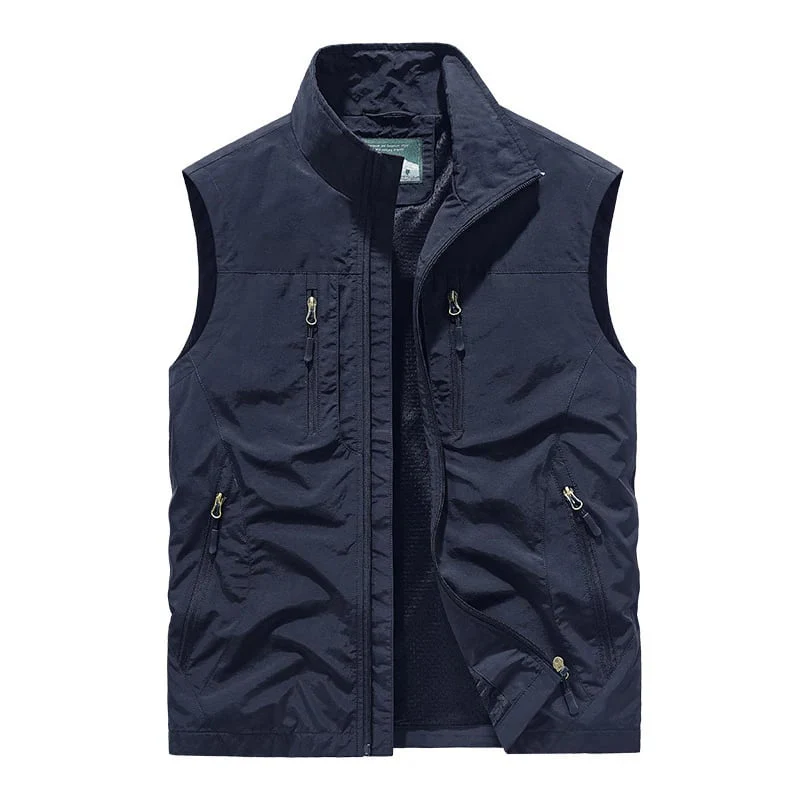 Men's Oversized Sleeveless Vest Jacket With Pockets - Image 18