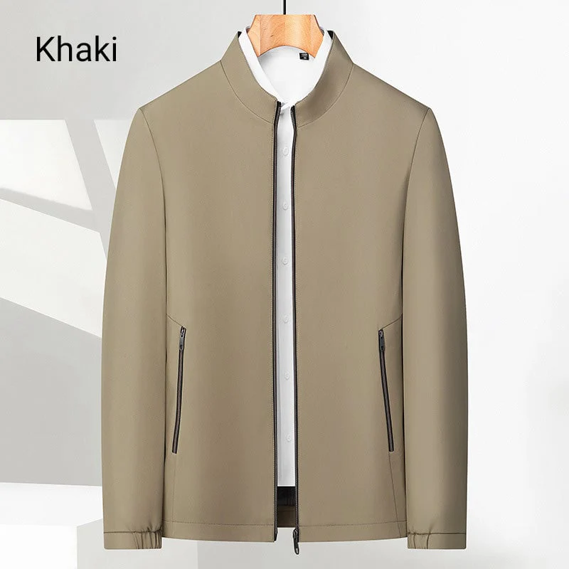 Men's Standing Collar Zipper Casual Jacket - Image 10