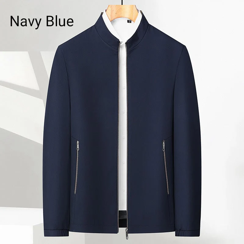 Men's Standing Collar Zipper Casual Jacket - Image 11
