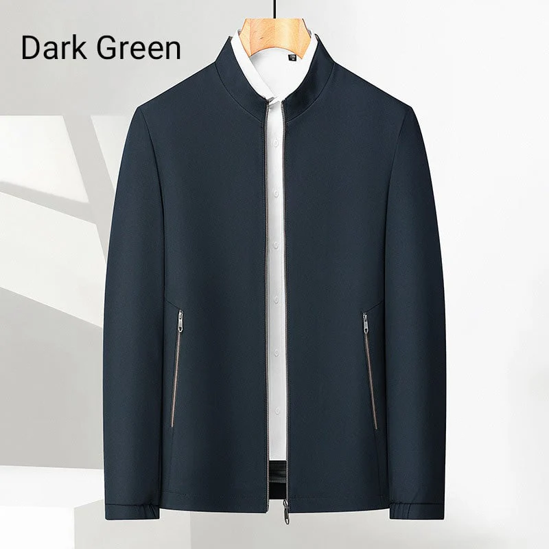 Men's Standing Collar Zipper Casual Jacket - Image 12