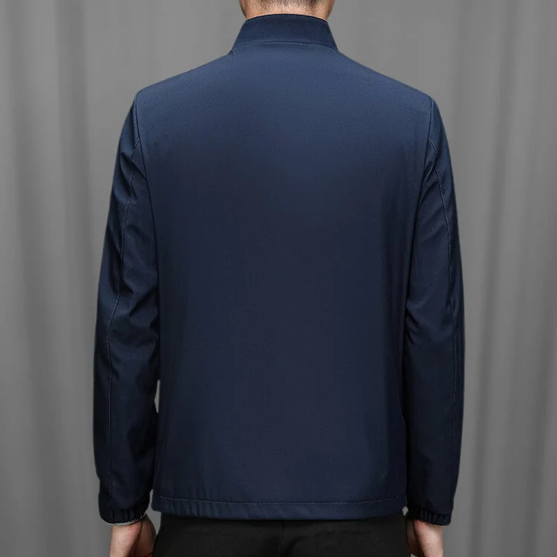 Men's Standing Collar Zipper Casual Jacket - Image 3