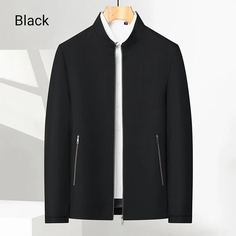 Men's Standing Collar Zipper Casual Jacket - Image 9