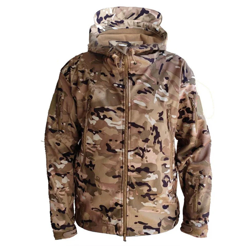 Men's Windproof Waterproof Jacket - Camouflage Hooded Mountaineering Thermal Jacket - Image 14